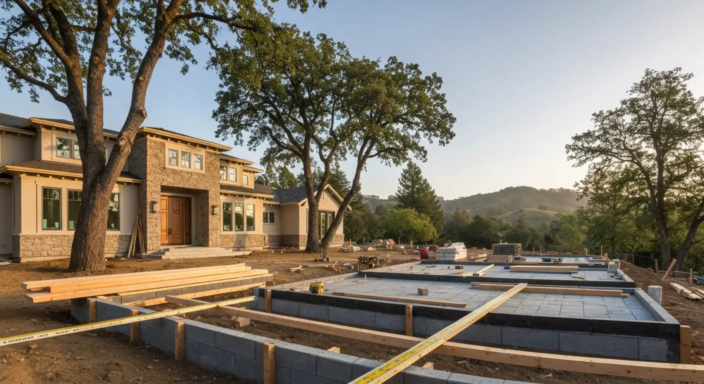 New custom home construction in Atherton