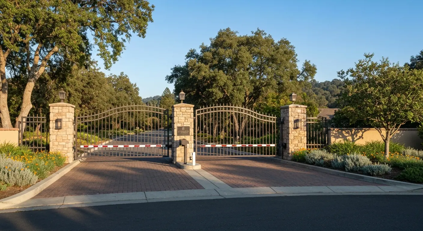 Gated community entrance, Monte Sereno