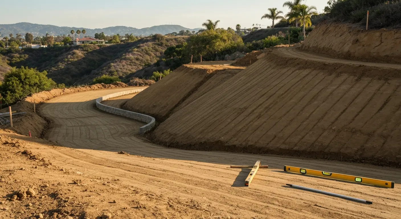 Specialty hillside construction and grading work