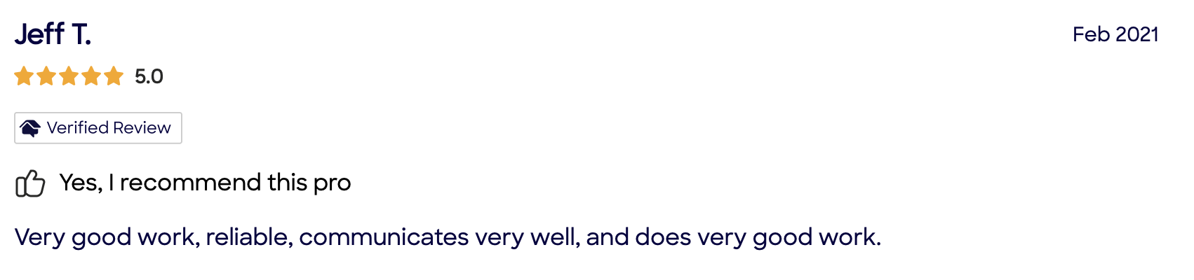 Customer review