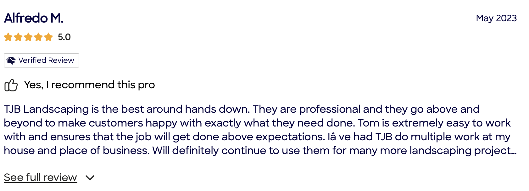 Customer review