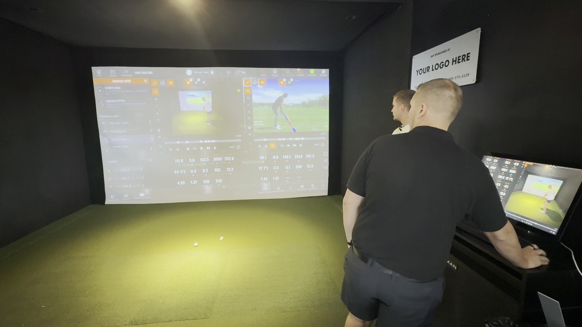 Swing analysis with video and data feedback at Golf Guru