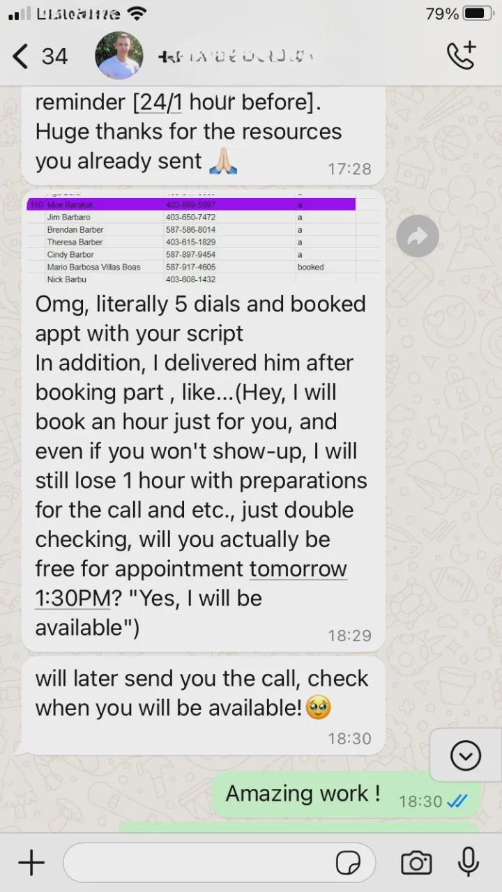 Client result