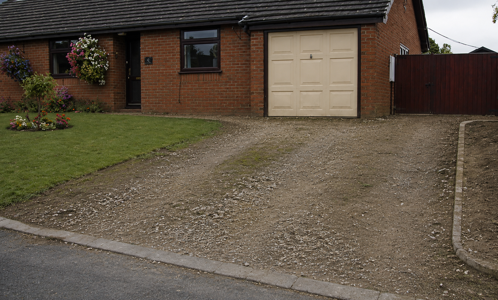 Driveway transformation - before