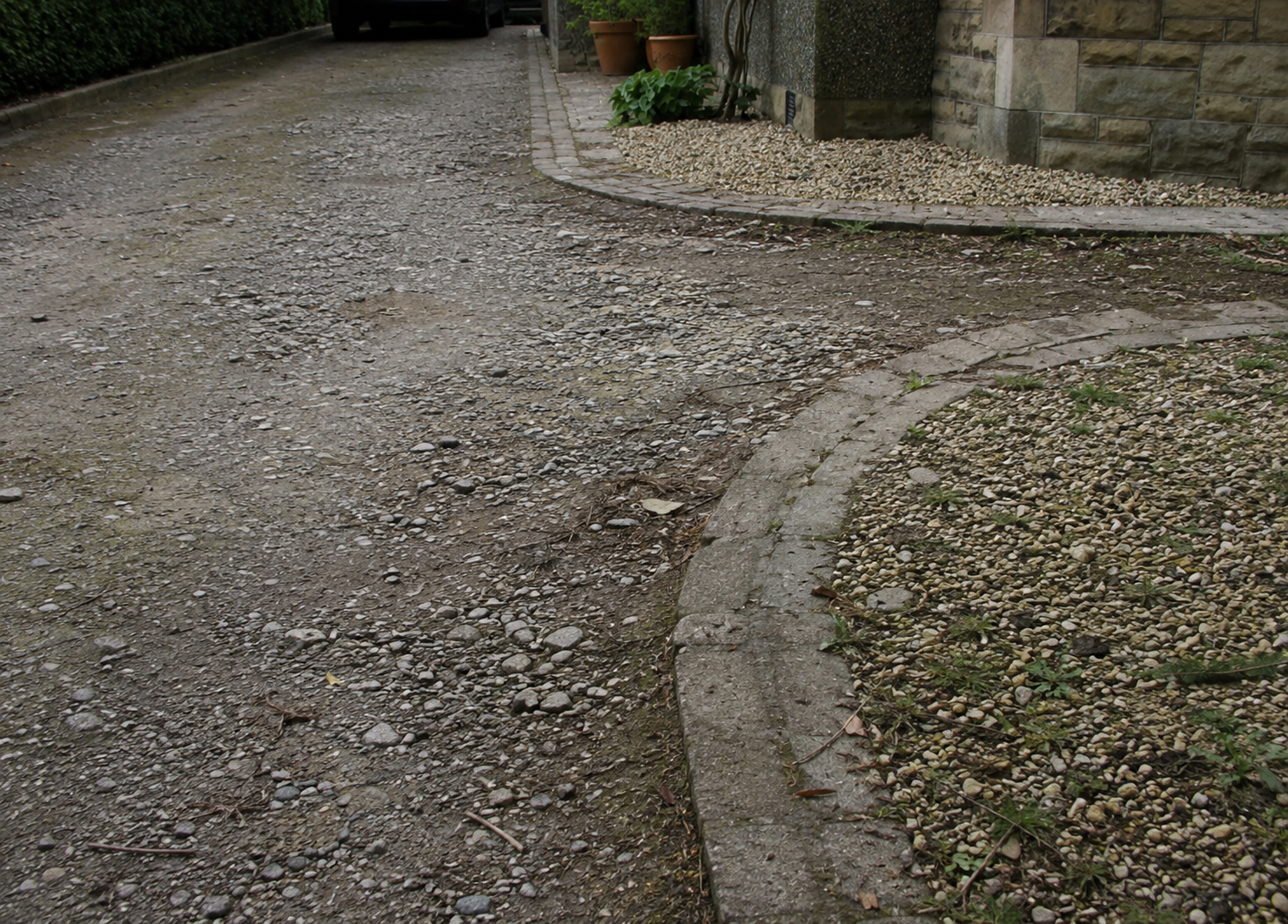 Driveway transformation - before