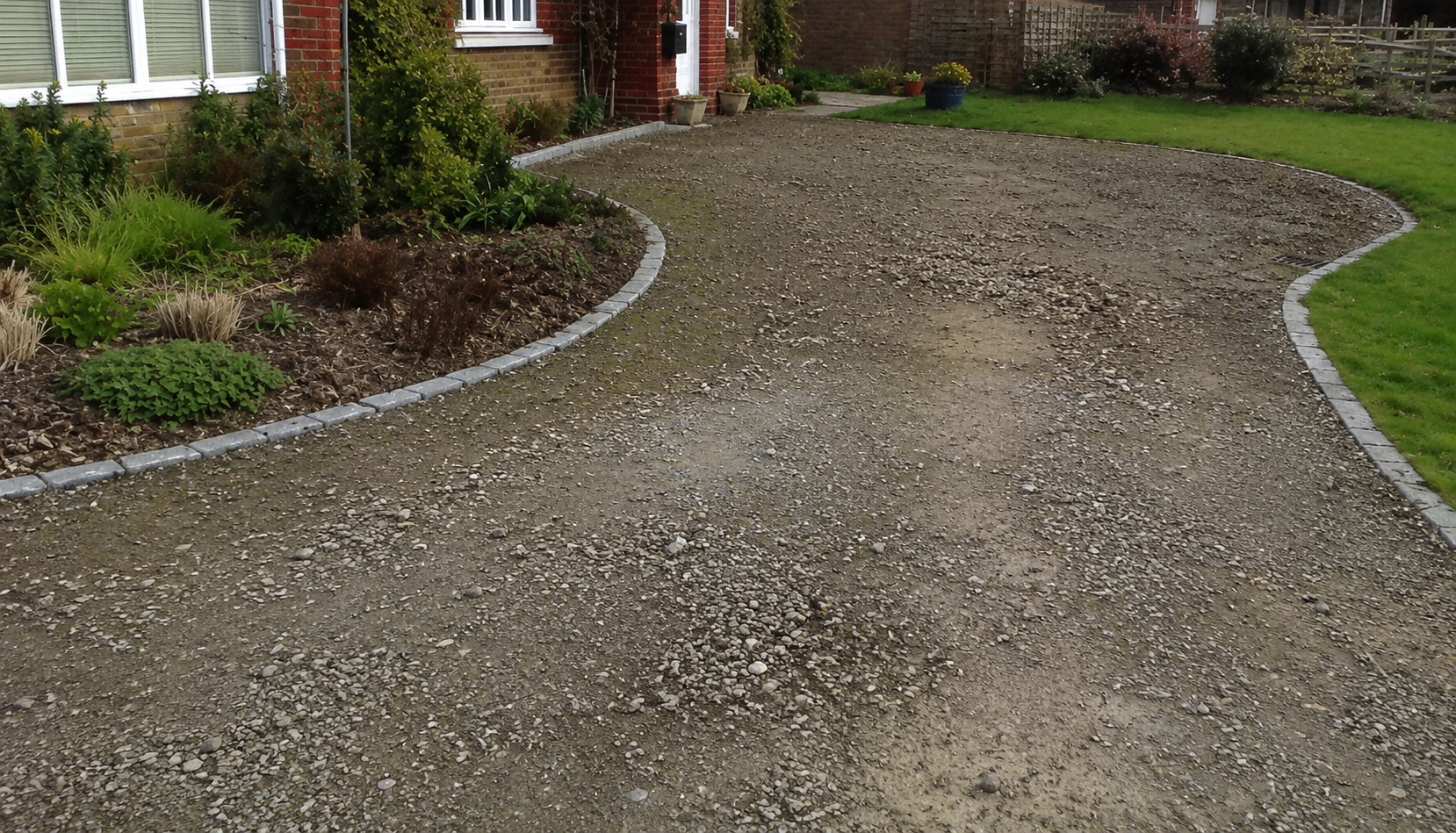 Driveway transformation - before