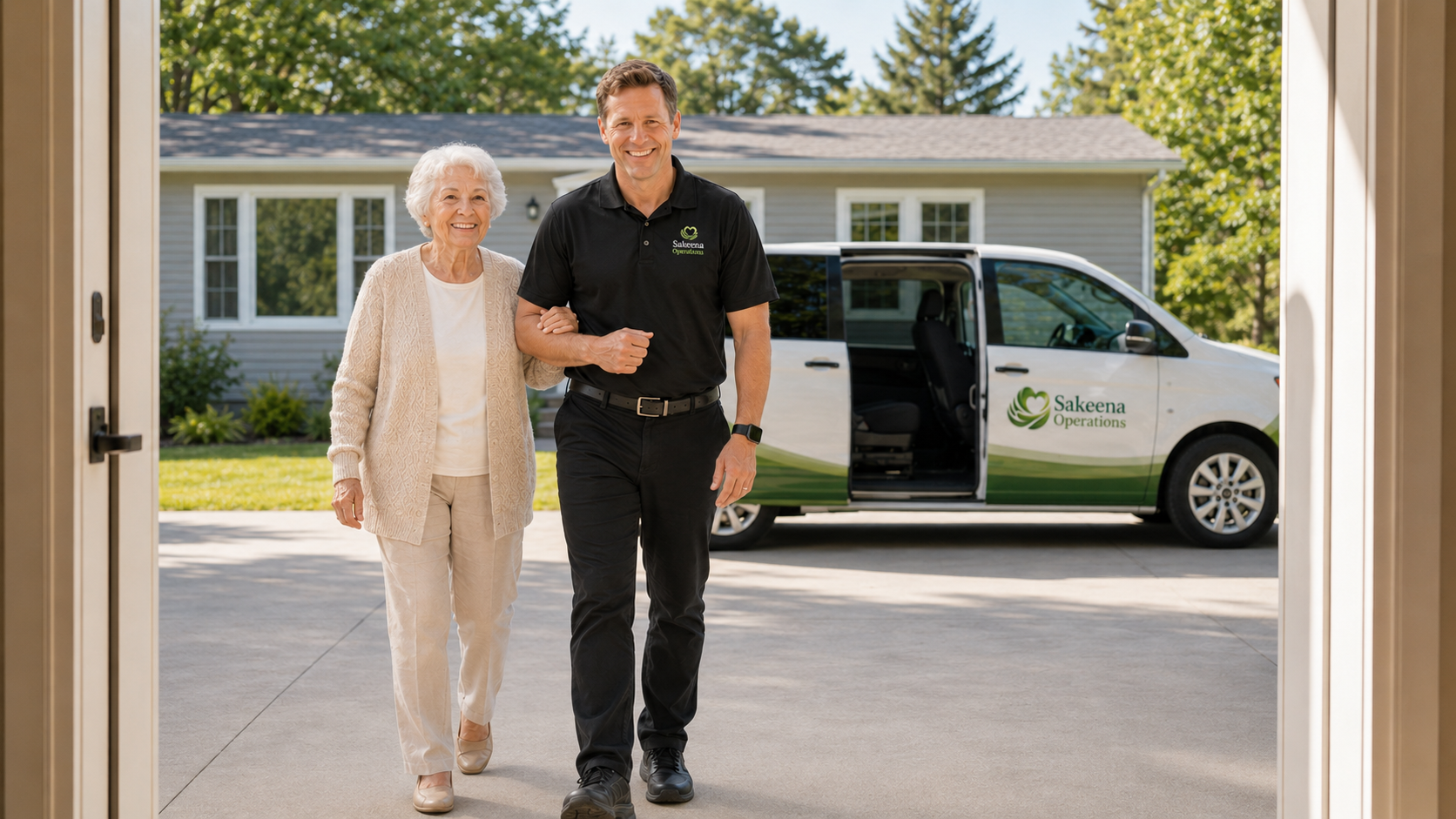 Sakeena driver completing a safe drop-off, client settled at home in Sullivan County NY
