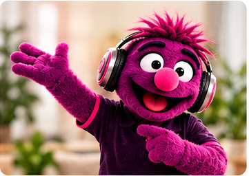 Bond the FreeBond mascot waving and pointing forward