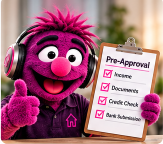 Bond the FreeBond mascot holding a pre-approval checklist with a thumbs up