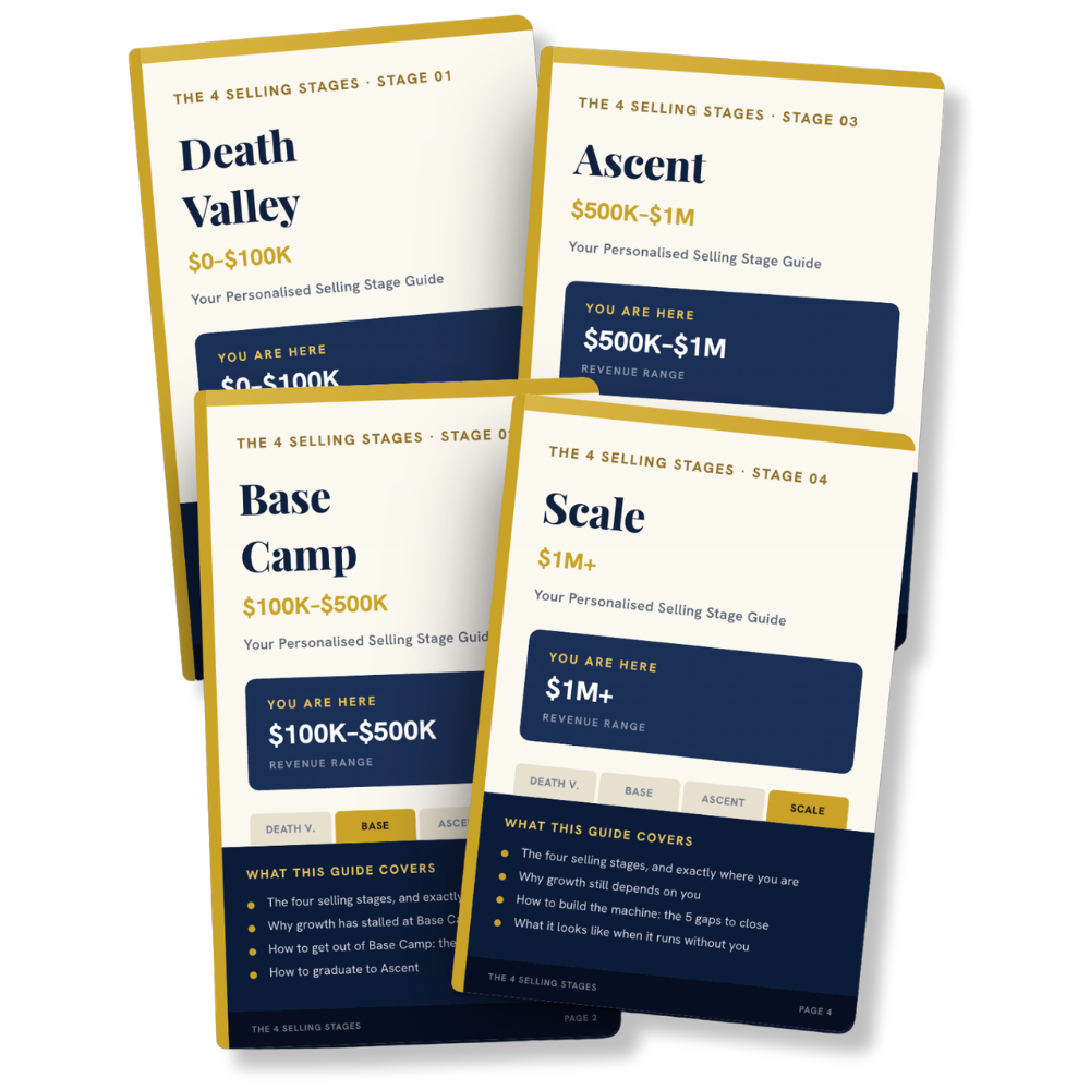 Free Selling Stage Report mockup cover