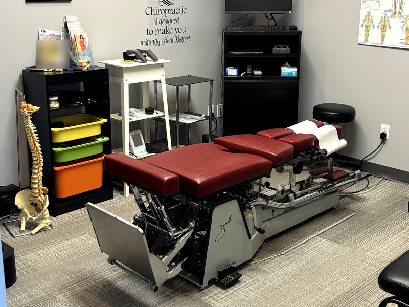 Exam room with Zenith table and scanning equipment