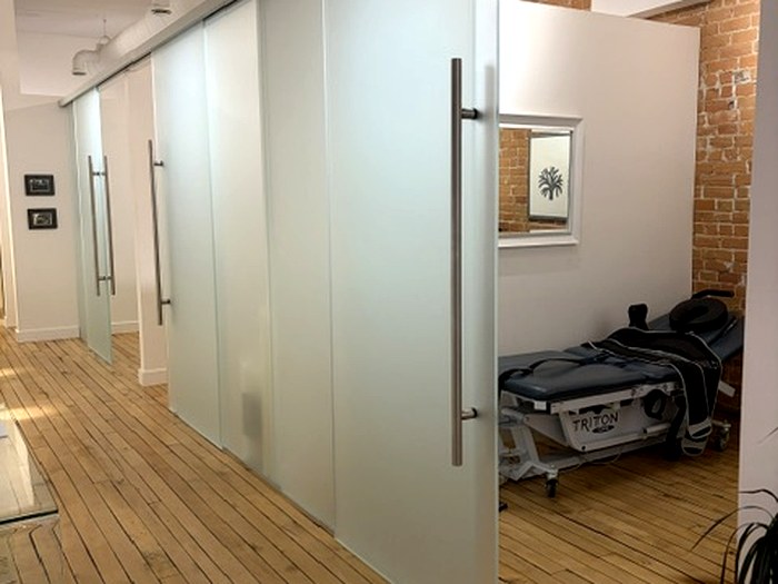 Exam room corridor