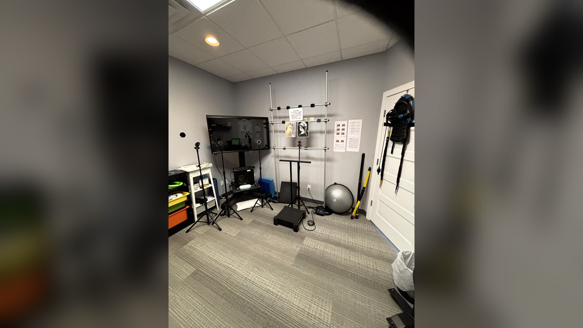 Rehab and balance training area