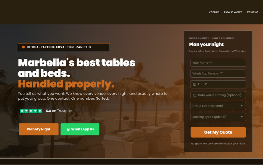 Fiesta Bookings screenshot