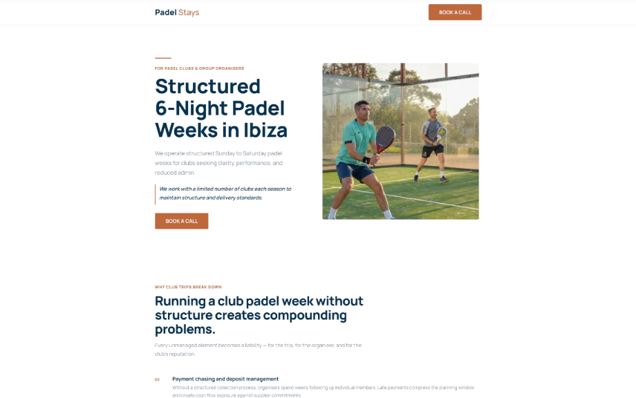 Padel Stays screenshot