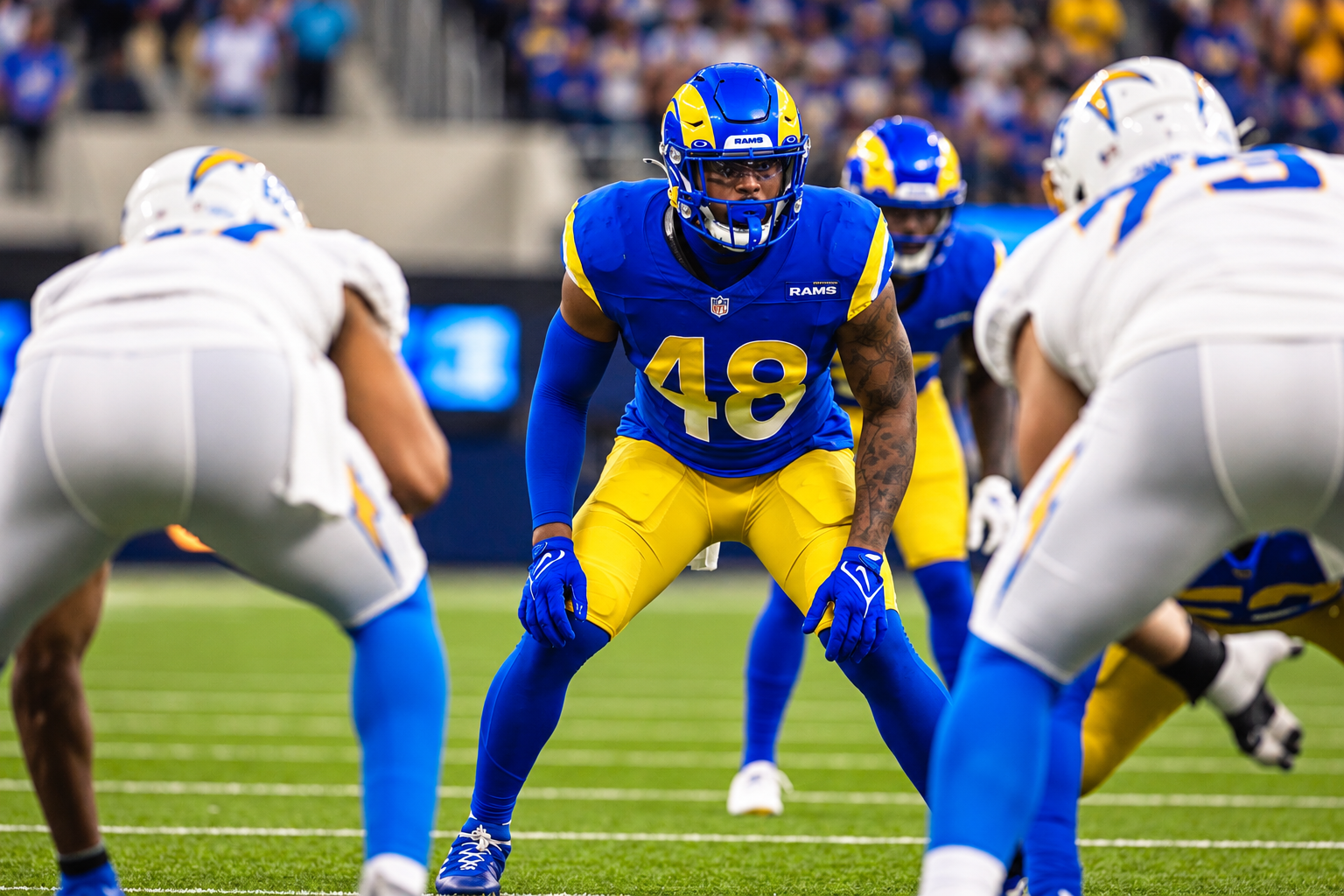 Jaiden Woodbey with the Los Angeles Rams