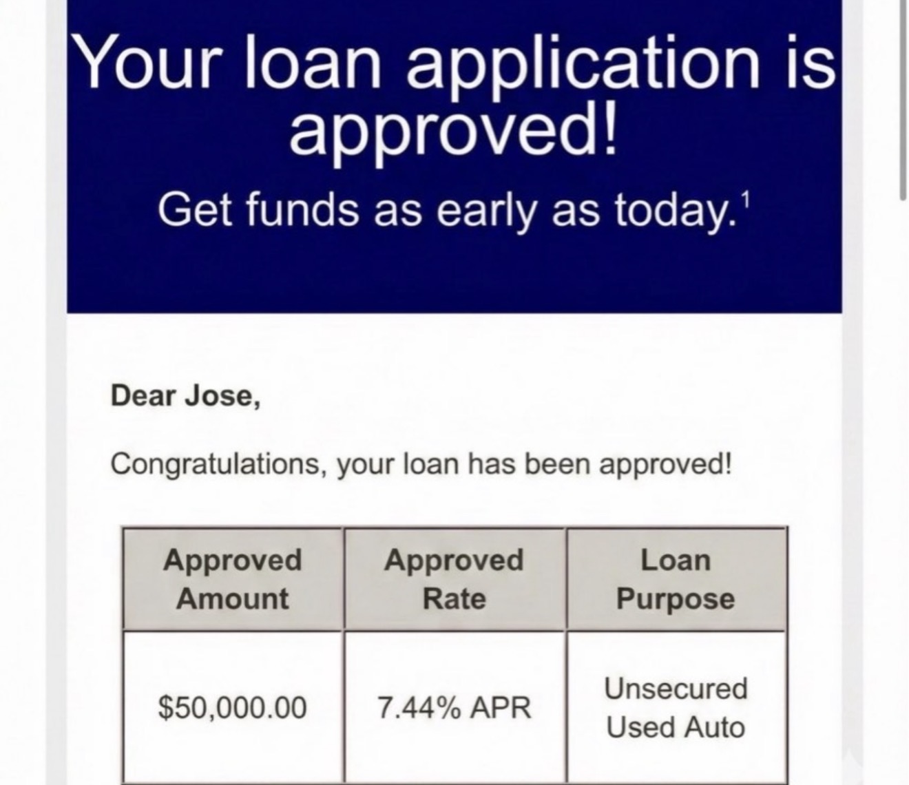 Client funding approval testimonial