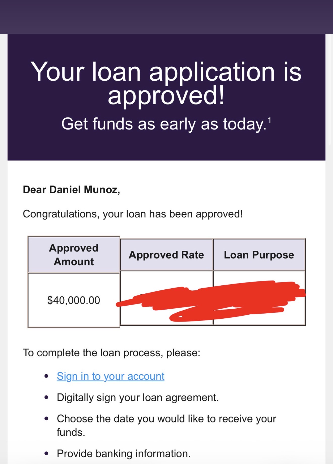 Client funding approval testimonial