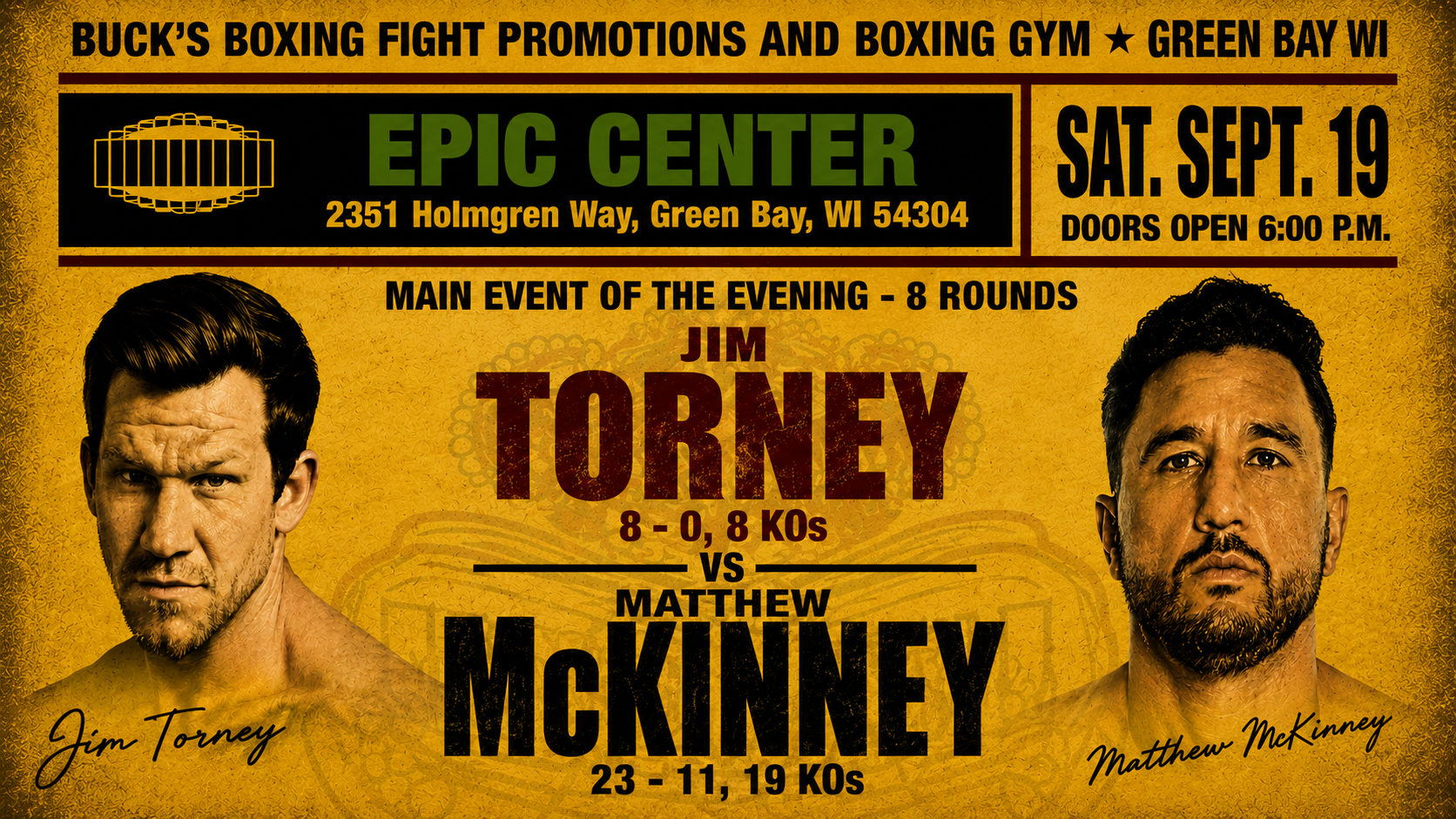 Fight Poster: Big Jim Torney vs Matthew McKinney