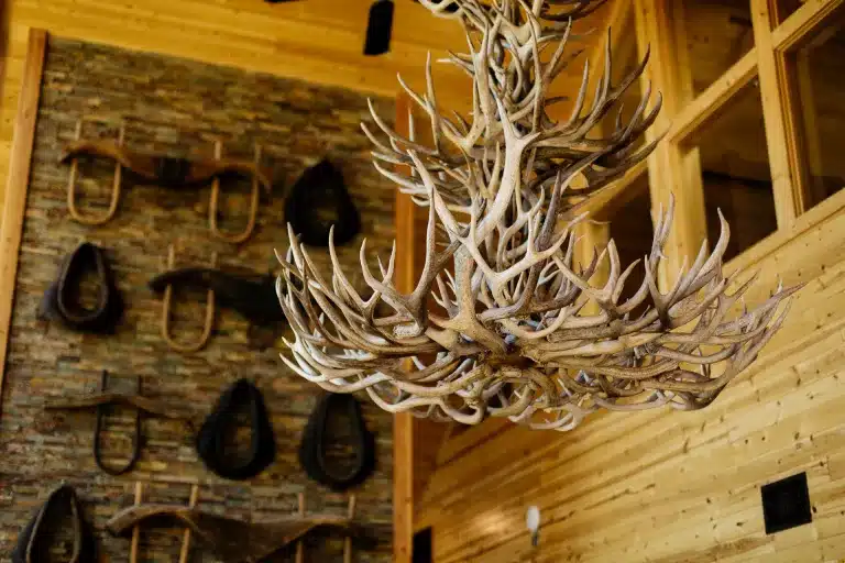 Lodge interior at the ranch