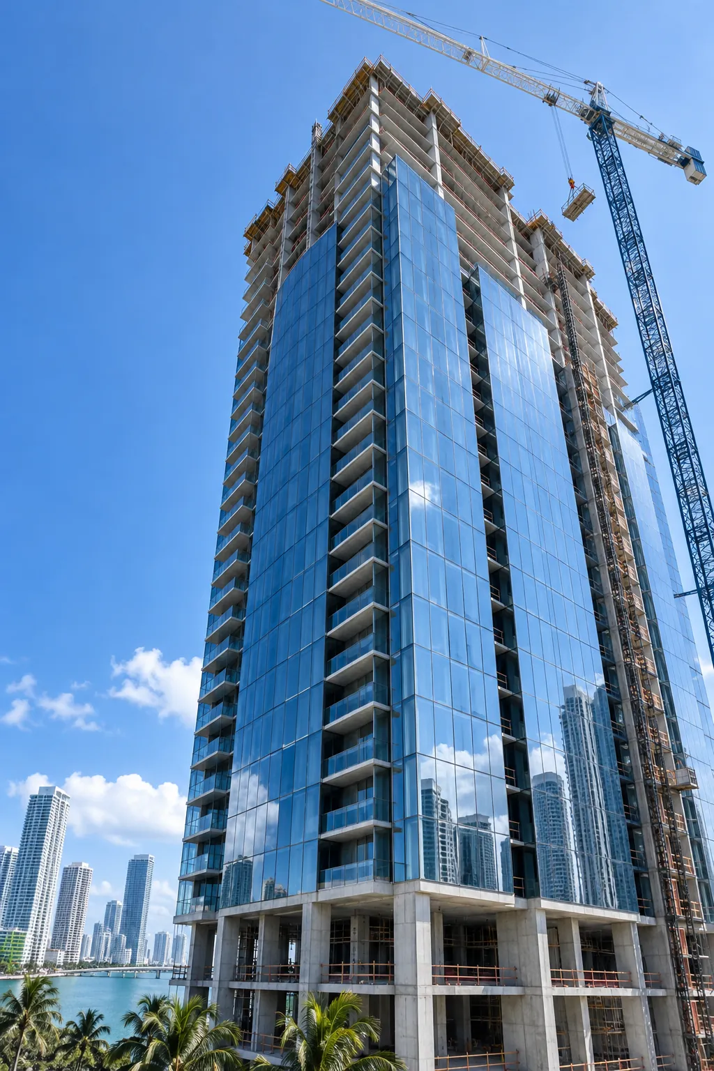 Commercial tower under construction in Miami