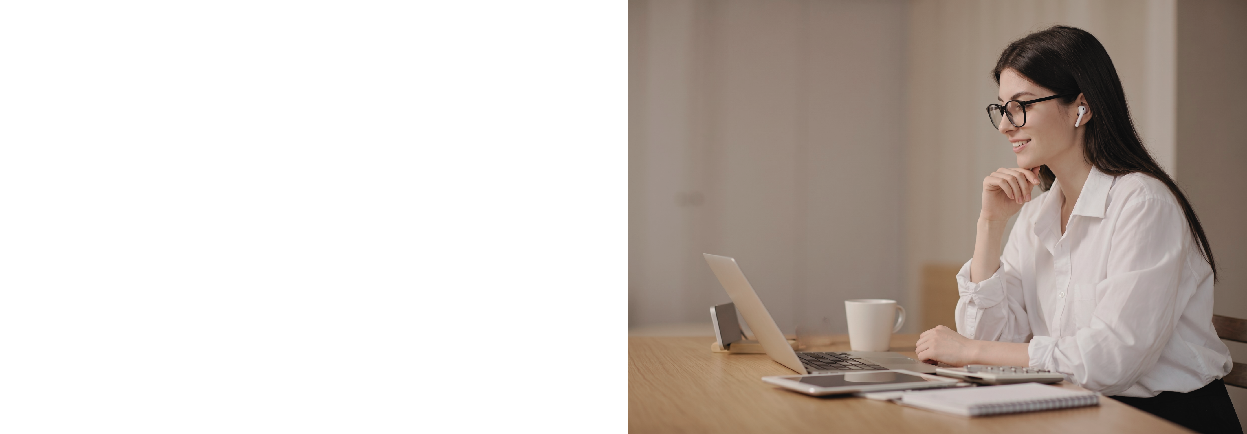 Emprendedora trabajando