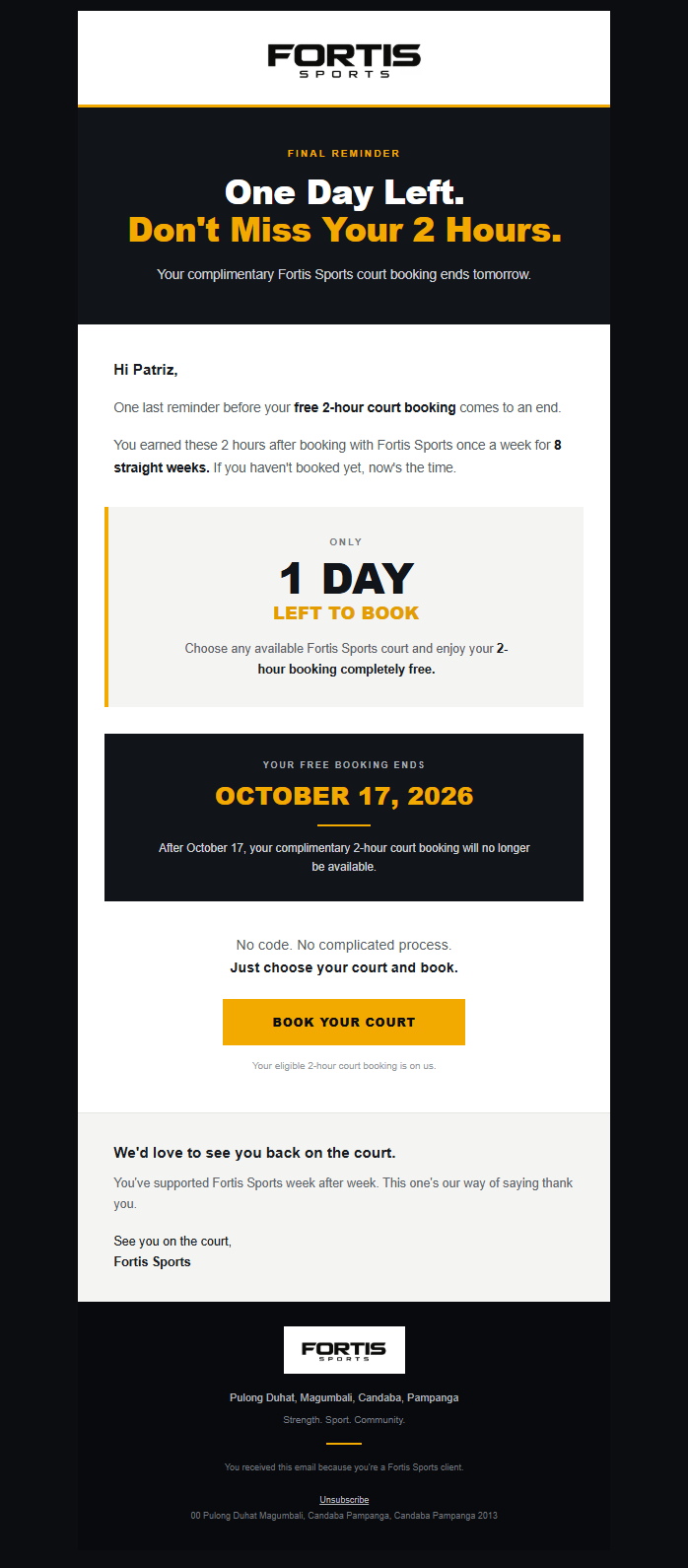 Fortis email 3
