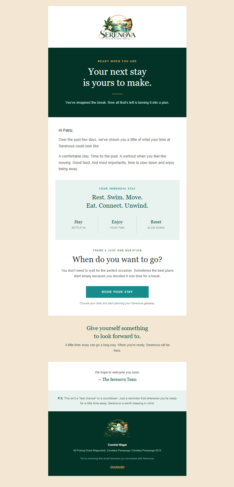 Serenova email 1