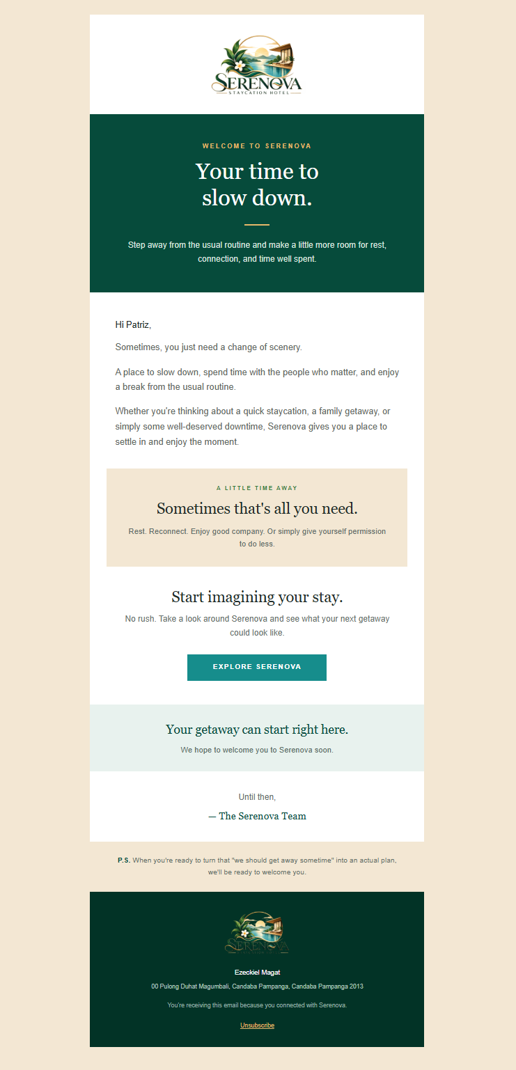 Serenova email 5