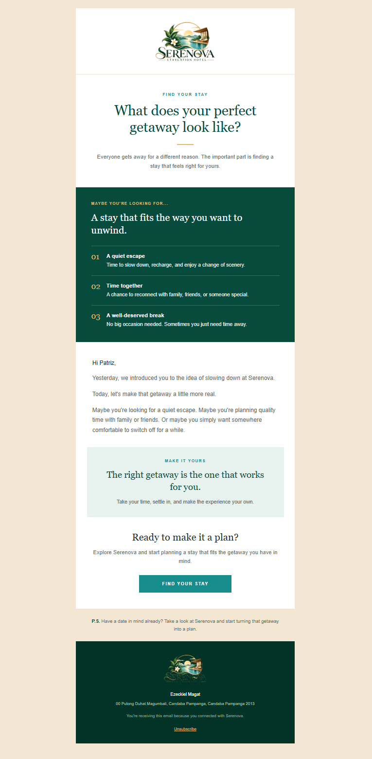 Serenova email 4