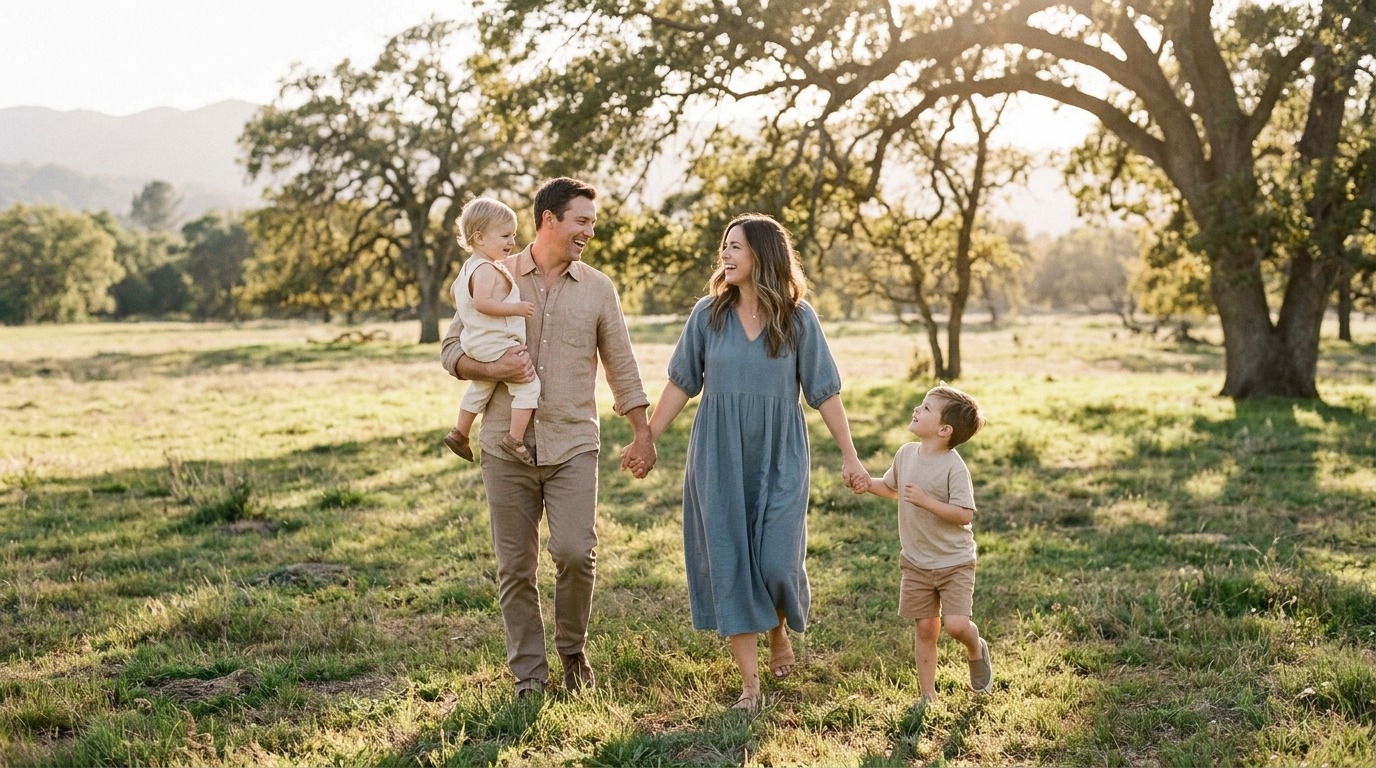 Natural family portrait session