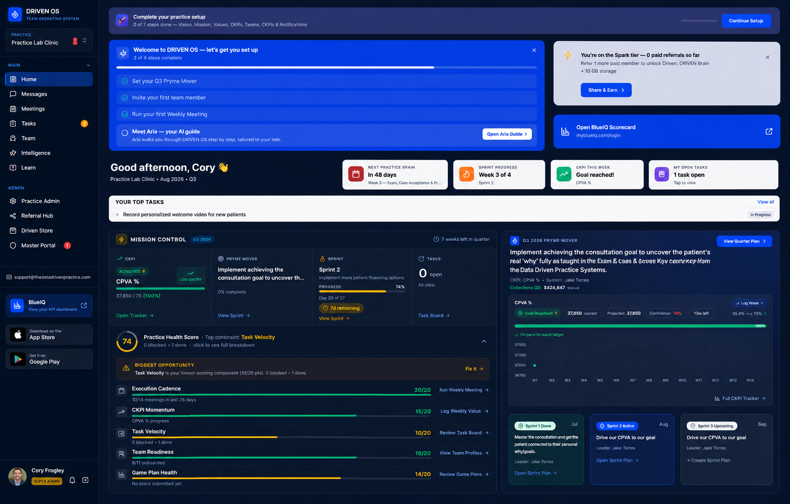 Driven OS Practice Command Center