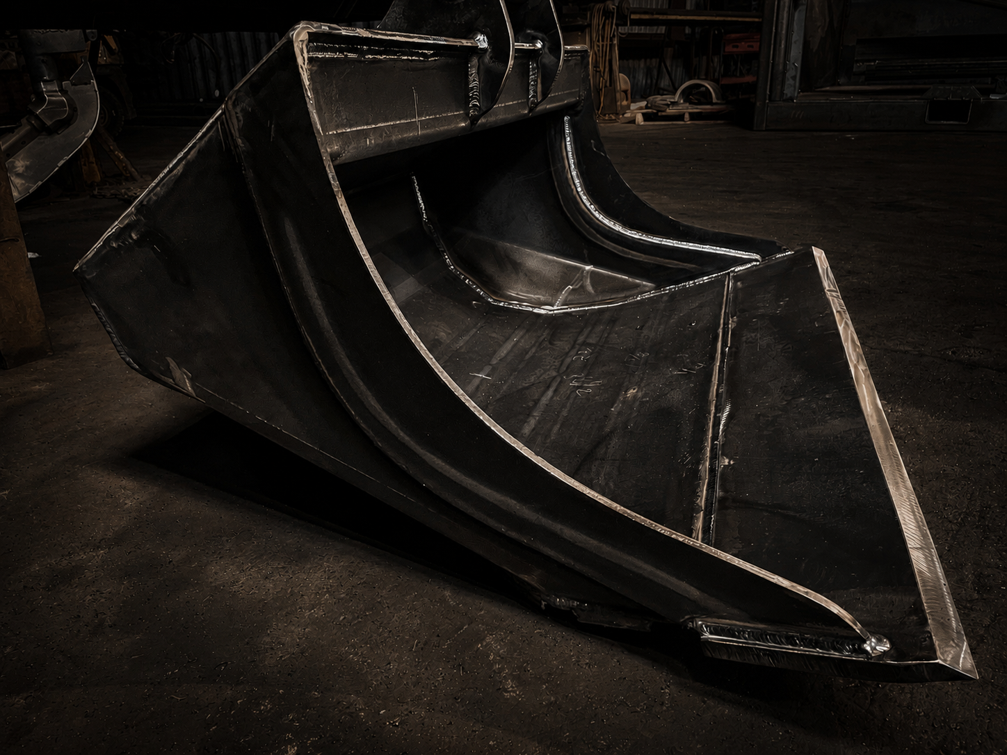 Heavy-duty excavator bucket attachment supplied by Viking Attachments&trade;