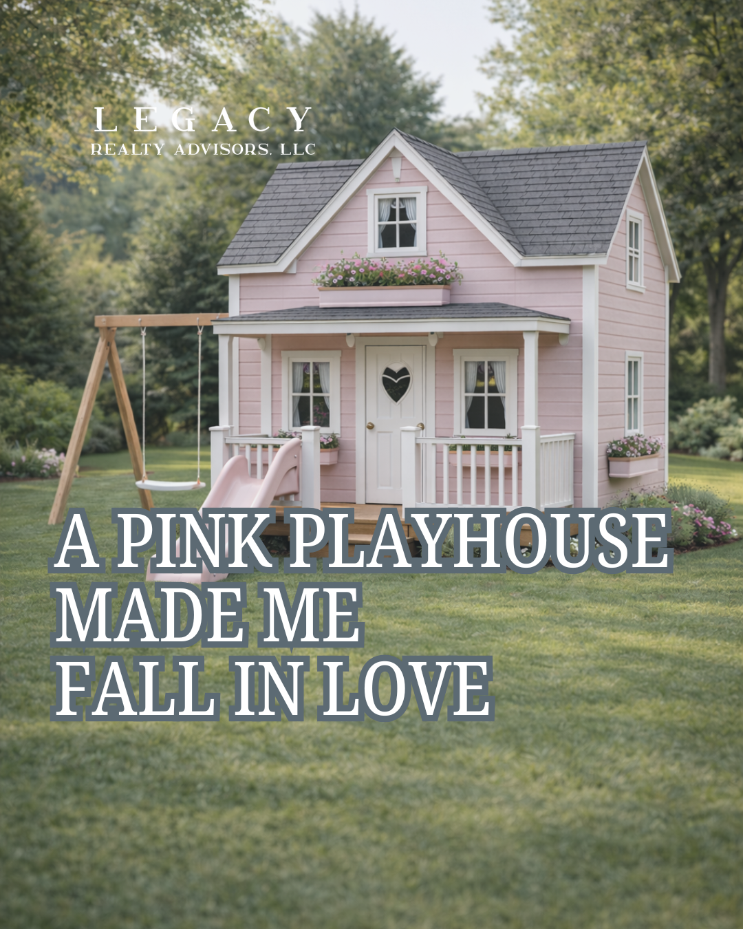 Pink two-story backyard playhouse with slide and monkey bars in Tulsa, Oklahoma Pink two-story backyard playhouse with slide and monkey bars in Tulsa, Oklahoma