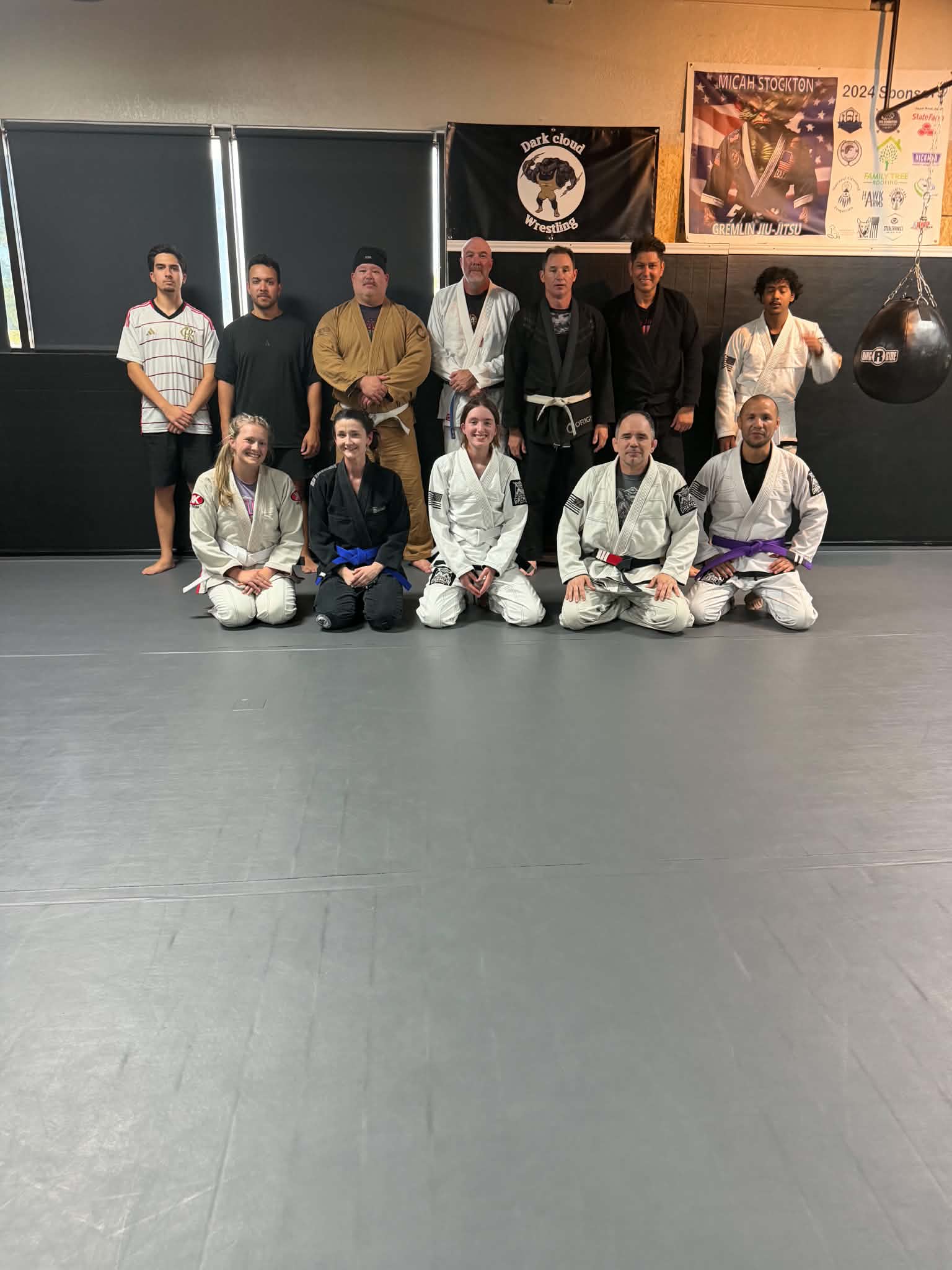 Students training Brazilian Jiu-Jitsu at Gremlin Jiu-Jitsu & Fitness on East 71st Street