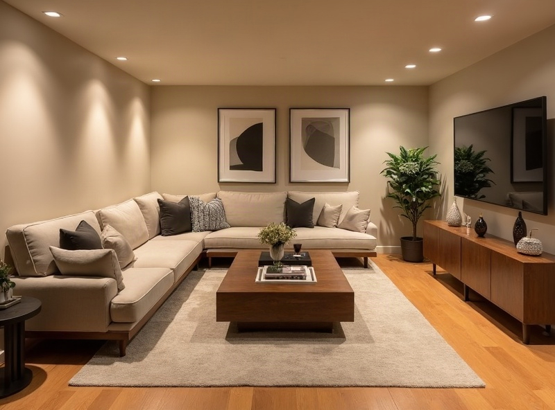 Finished basement remodeling interior in Philadelphia