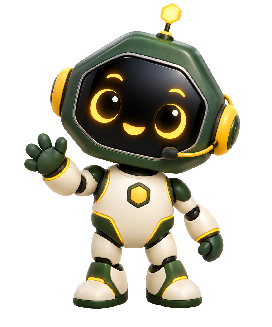 Cogni mascot waving