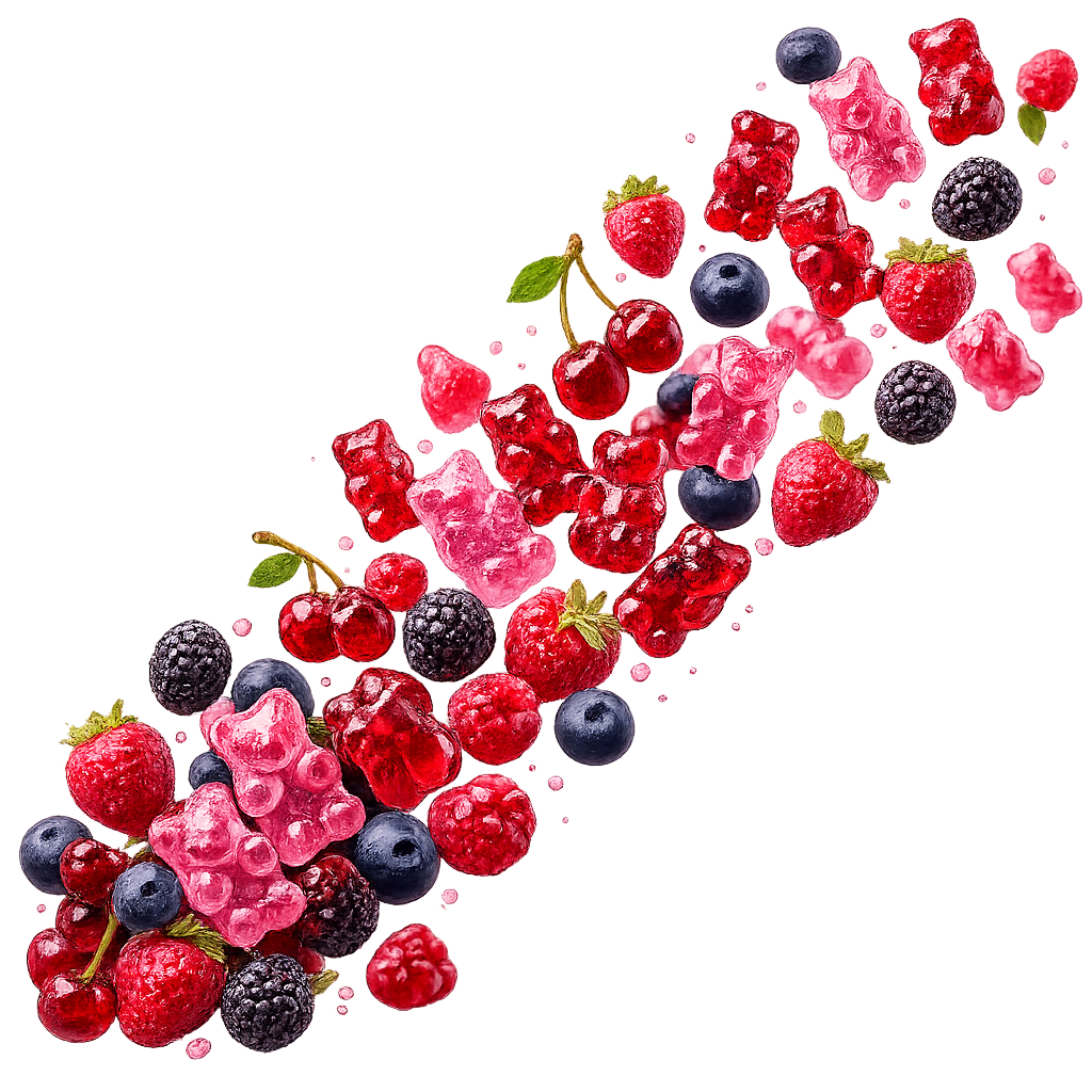 Floating 3D gummy supplements