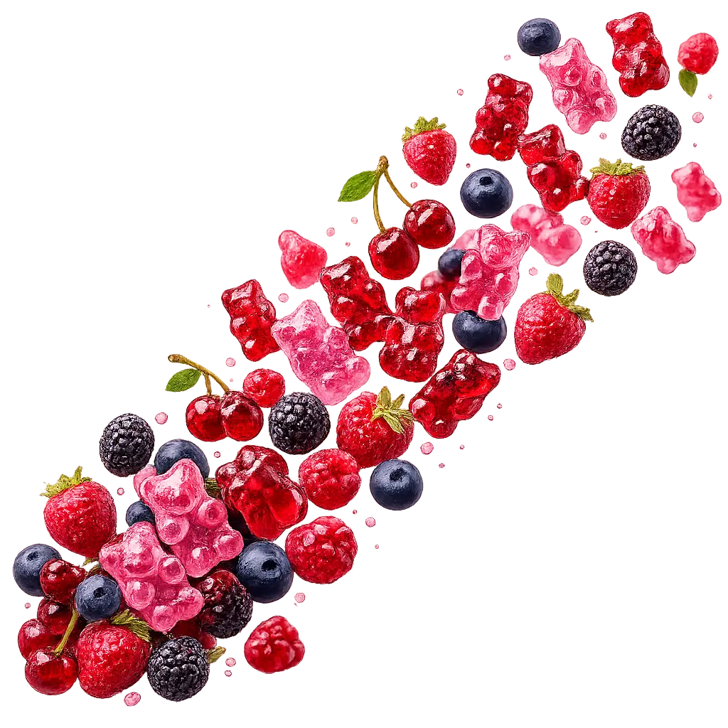 Floating 3D gummy supplements