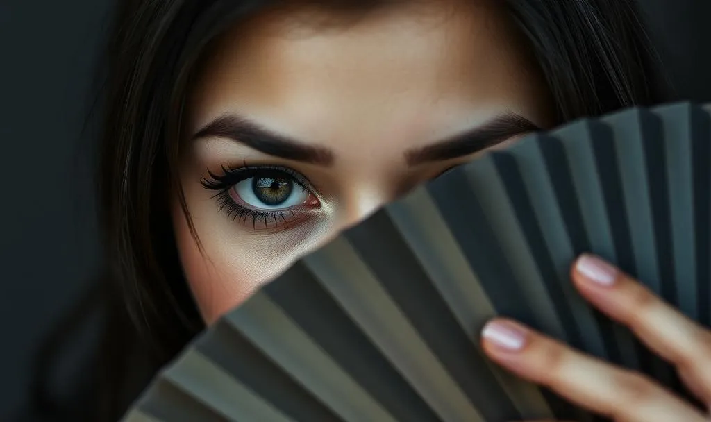 Close-up of expressive eyes revealing emotion