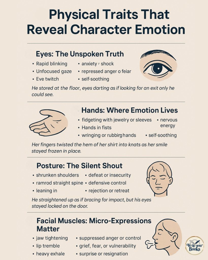 physical traits that reveal character emotion