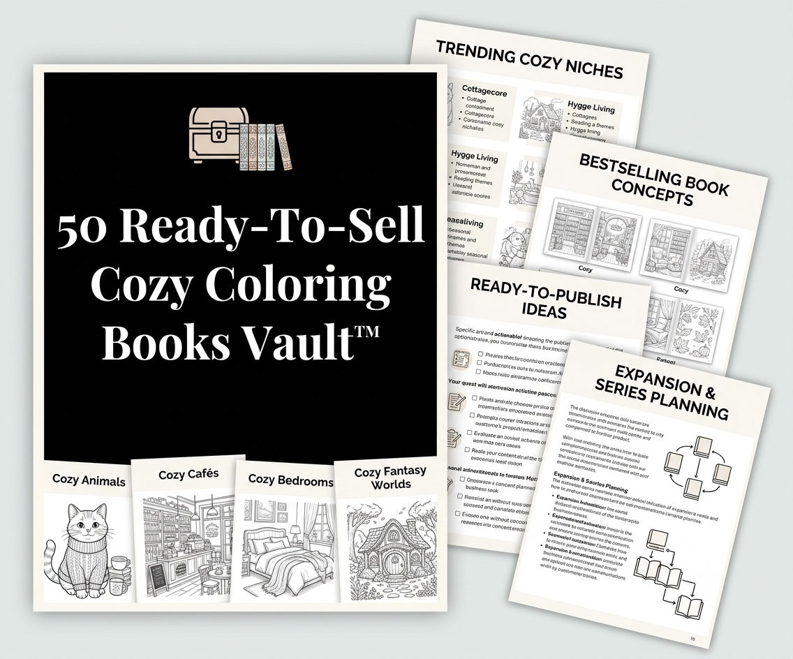 50 Cozy Coloring Books Vault