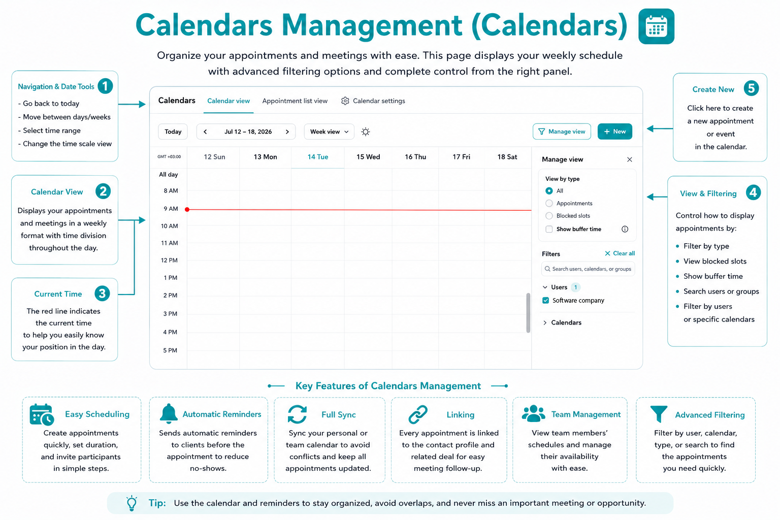 Calendar & Appointments Management