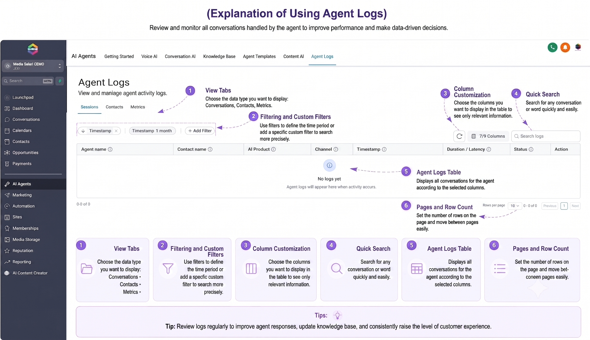 Agent Metrics Statistics