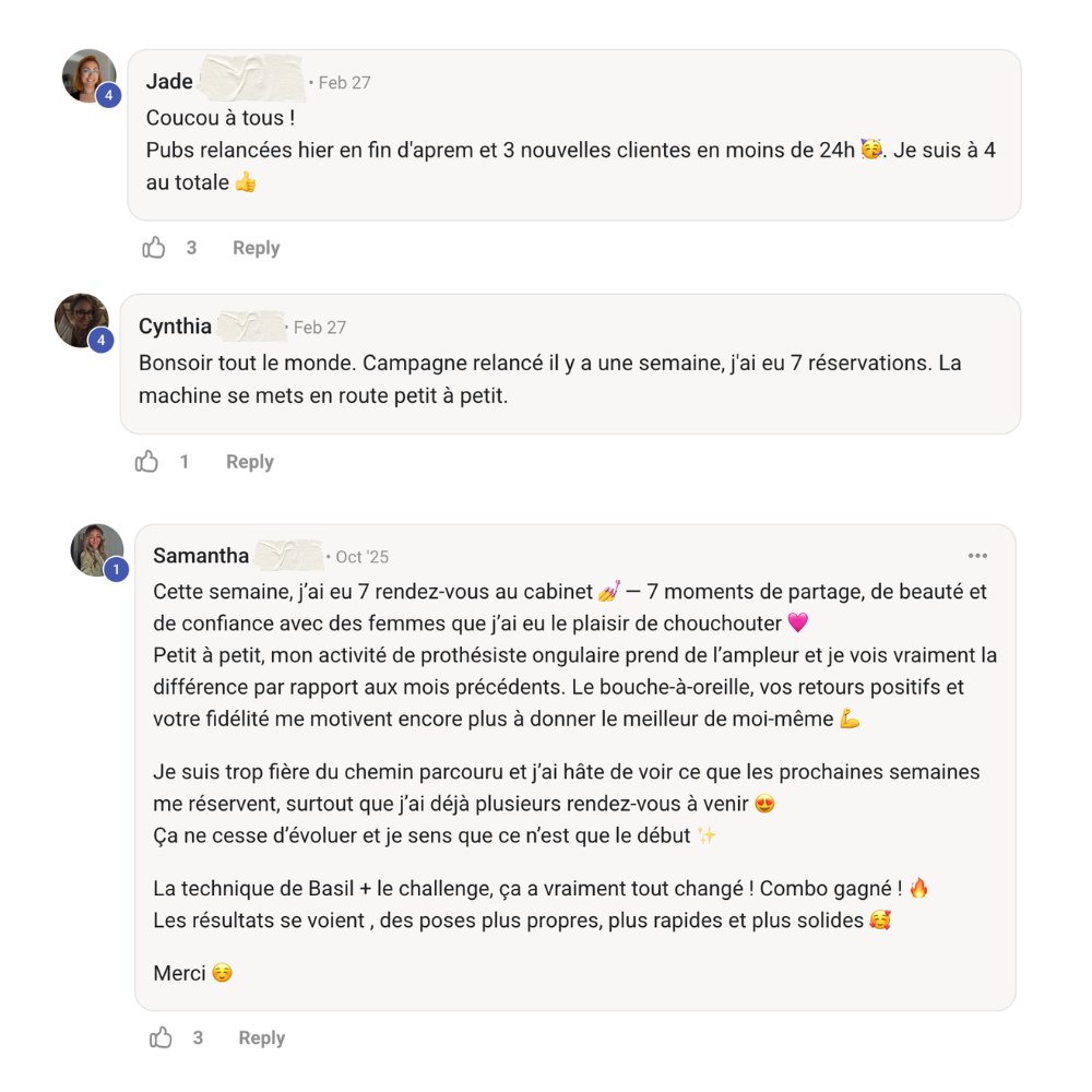Témoignage cliente
