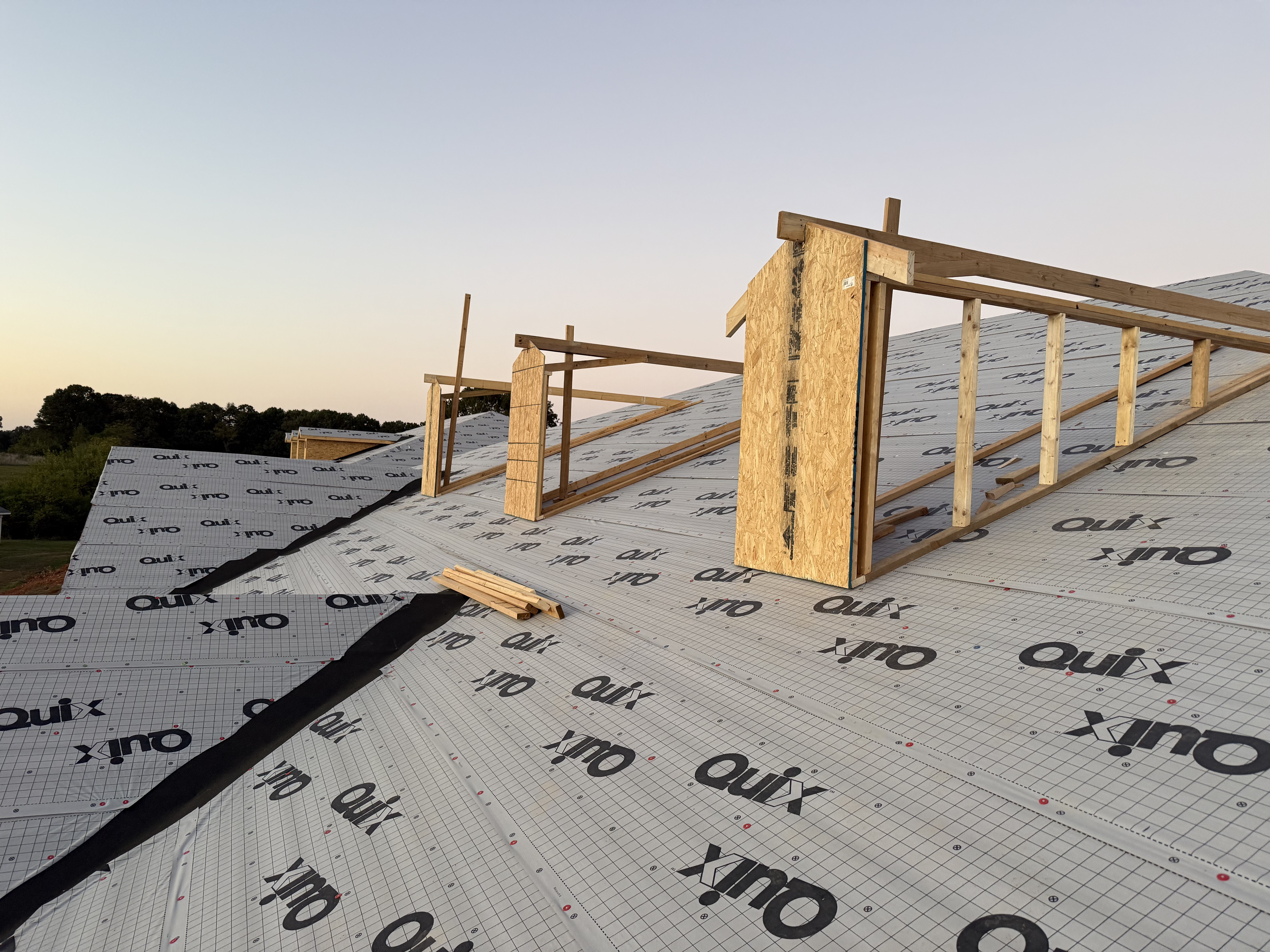 Active foundation construction site viewed from above