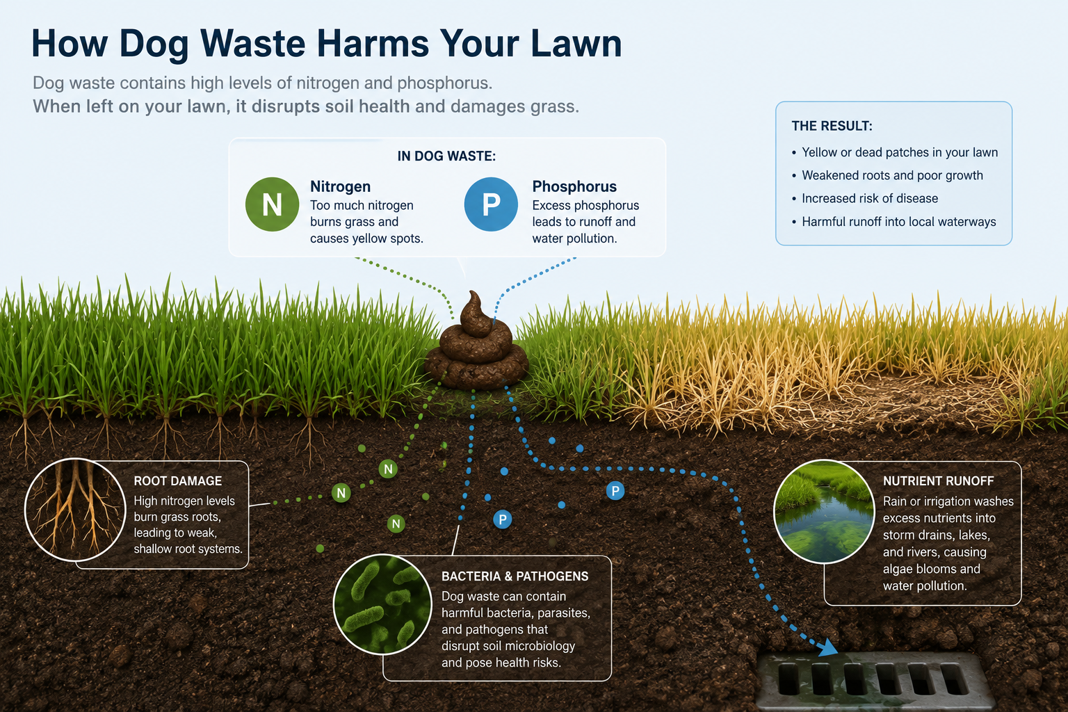 Child and dog playing safely in a clean backyard after weekly dog waste removal in Lincoln NE