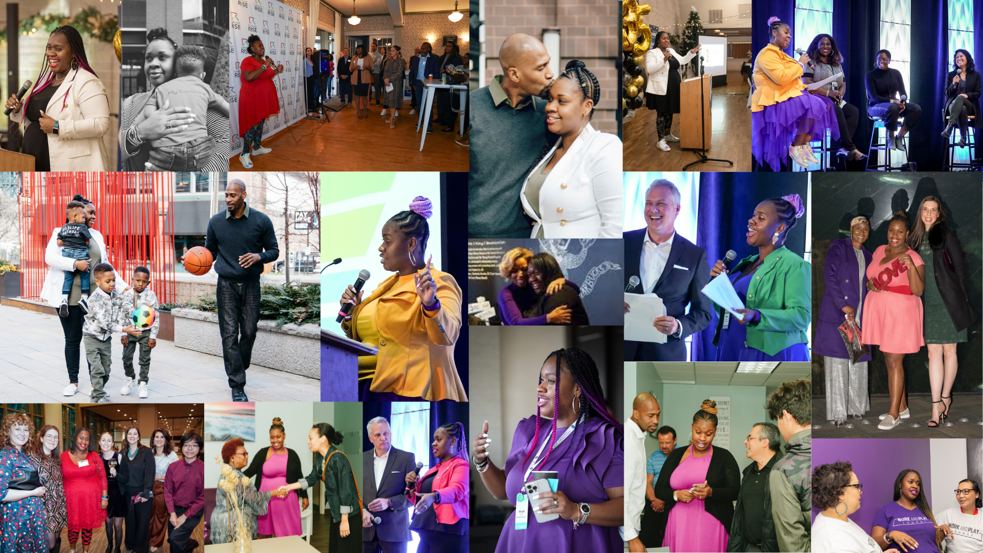 Collage of diverse people feeling overwhelmed