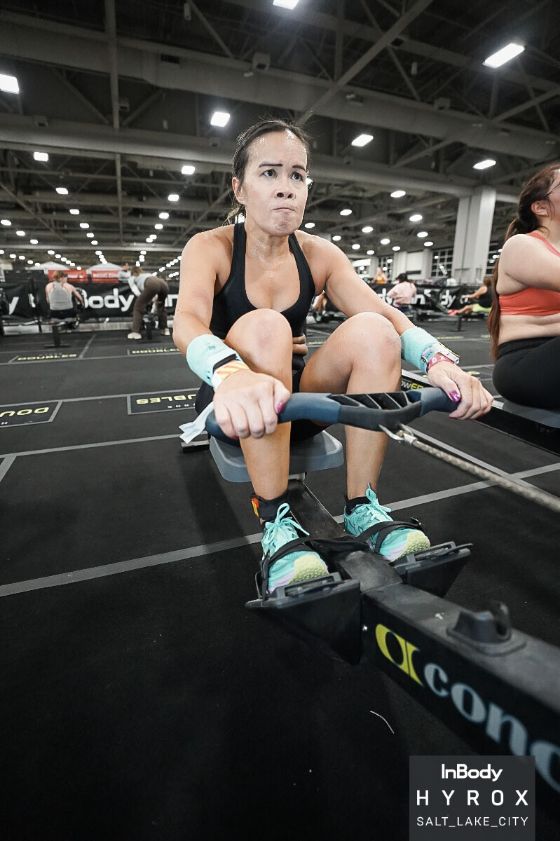 Dr. Tran on the rower