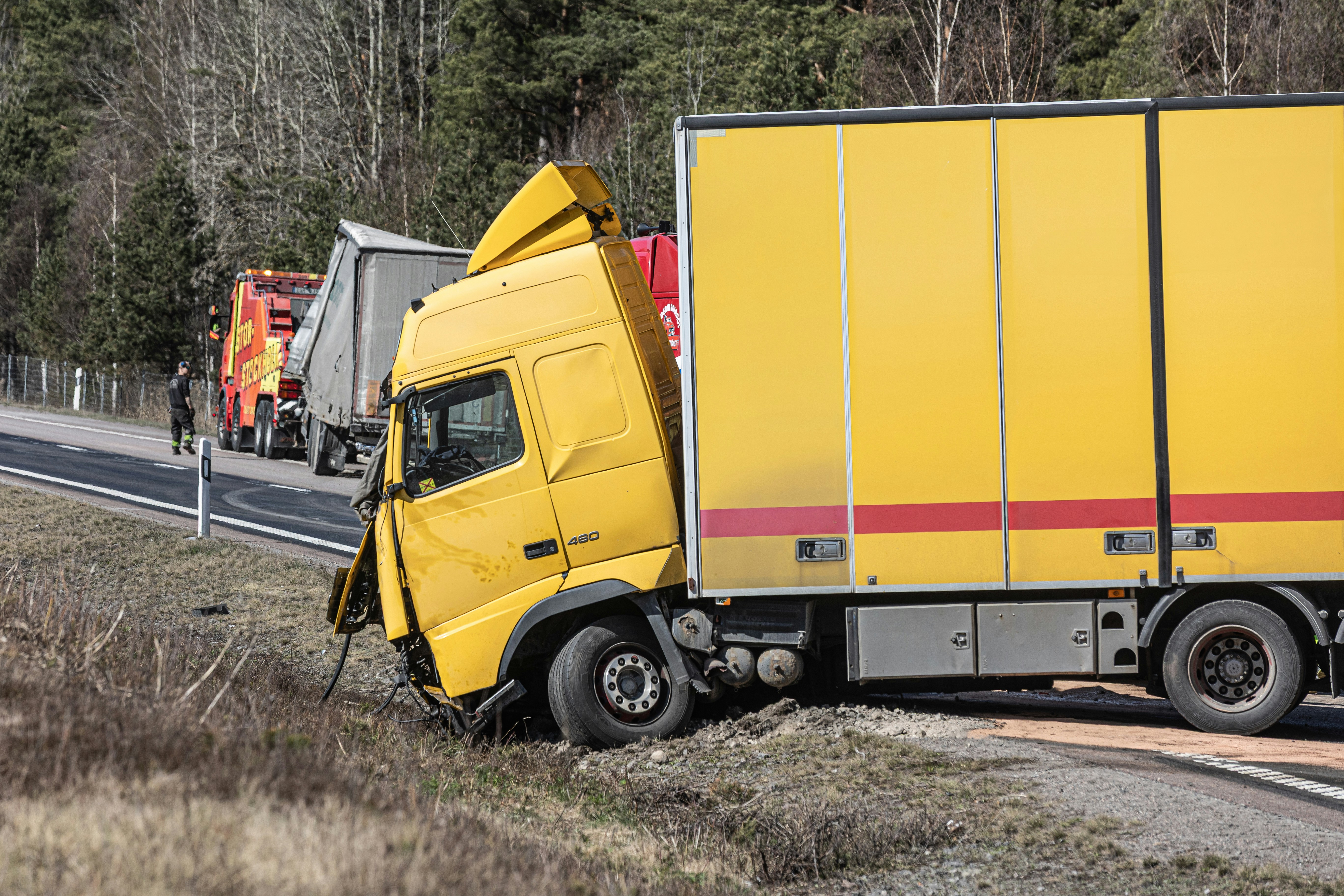 Commercial truck on highway